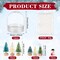 12 Set Clear Plastic Snow Globes Kit with Christmas Tree, Snow Flakes, Snowman for DIY Snow Globes Home Decoration Crafts
